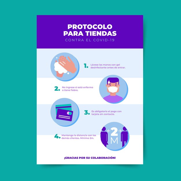 Concepto de cartel de prevención de coronavirus