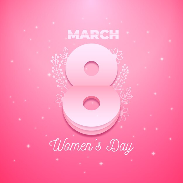 Concepto de celebración del día de la mujer de diseño plano