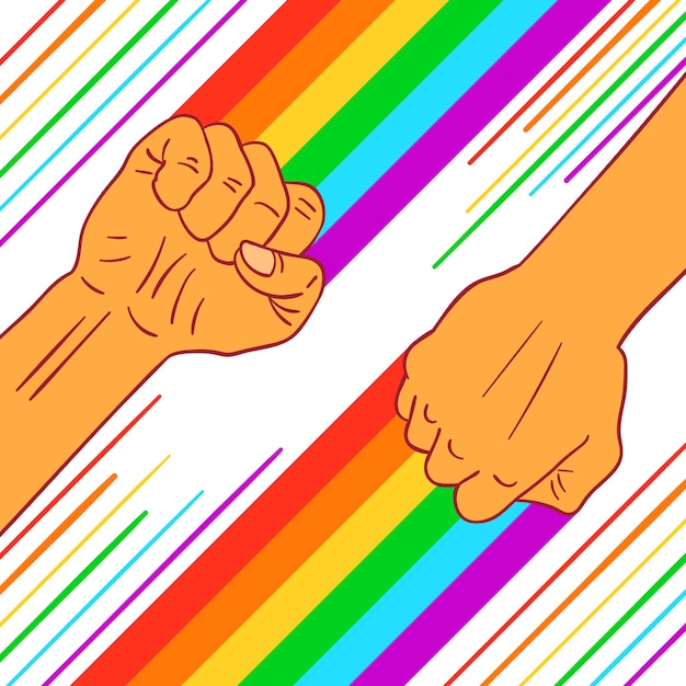 Vector gratuito concepto de celebración del día del orgullo