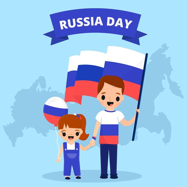 Concepto de celebración del día de Rusia