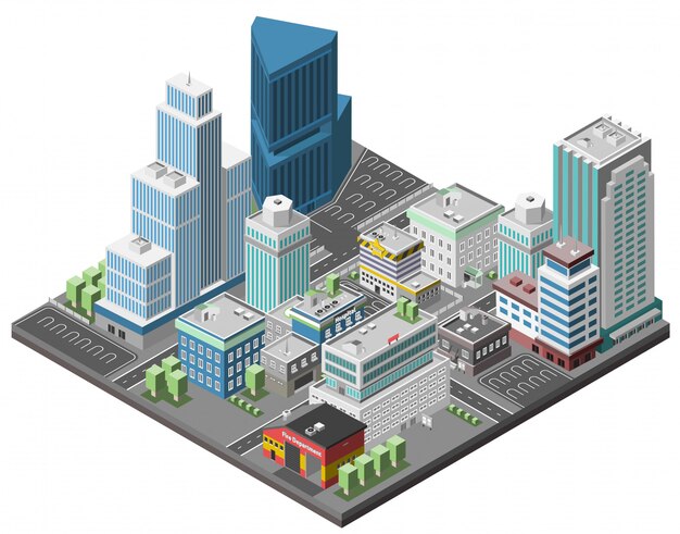 Concepto de centro de la ciudad