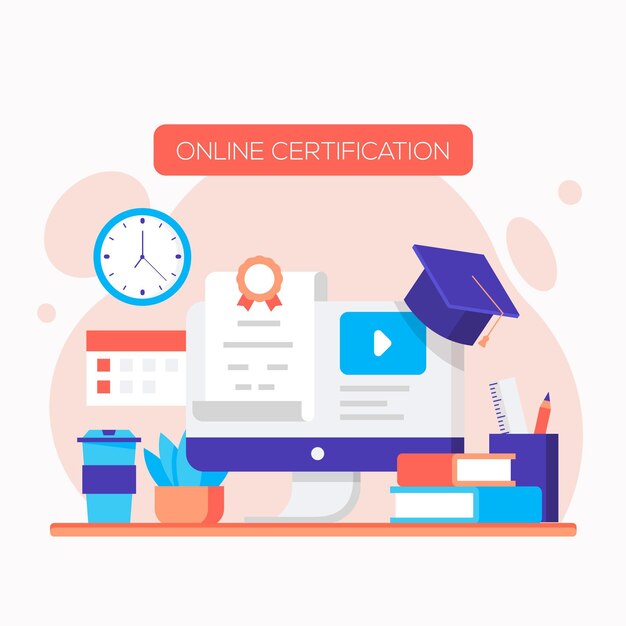 Concepto de certificación en línea
