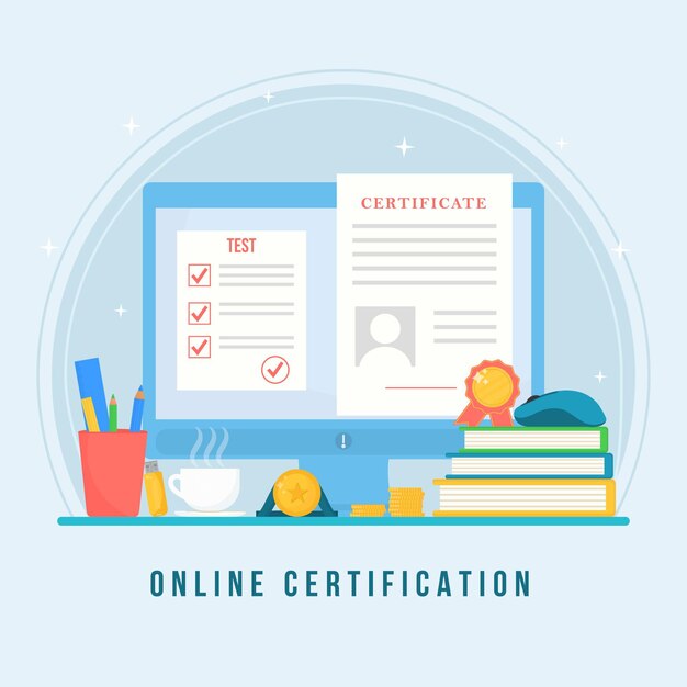 Concepto de certificación en línea