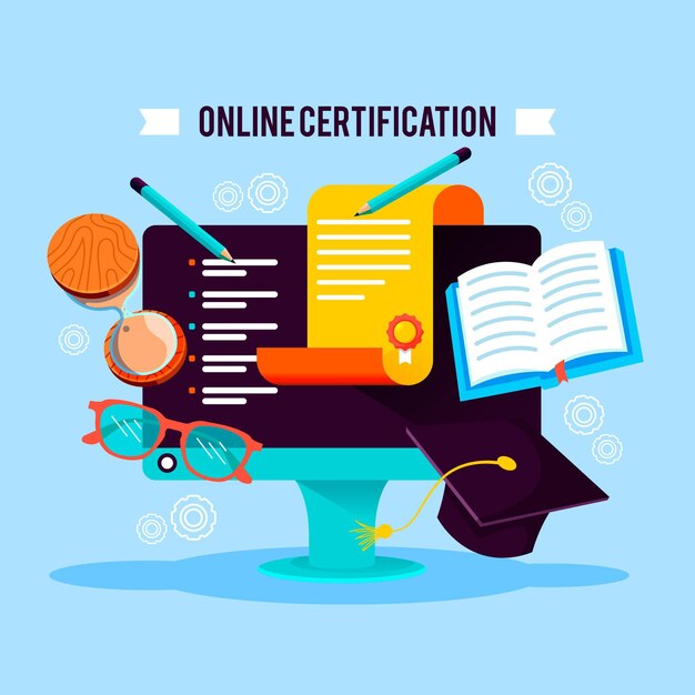 Concepto de certificación en línea