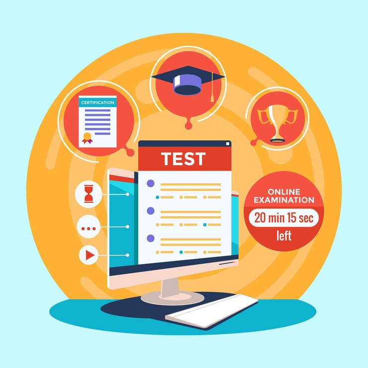 Vector gratuito concepto de certificación en línea