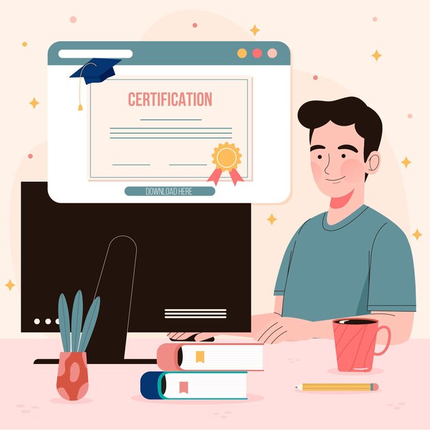Concepto de certificación en línea
