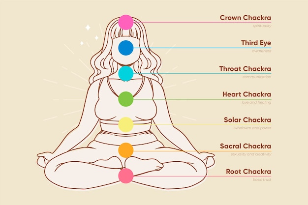 Concepto de chakras corporales