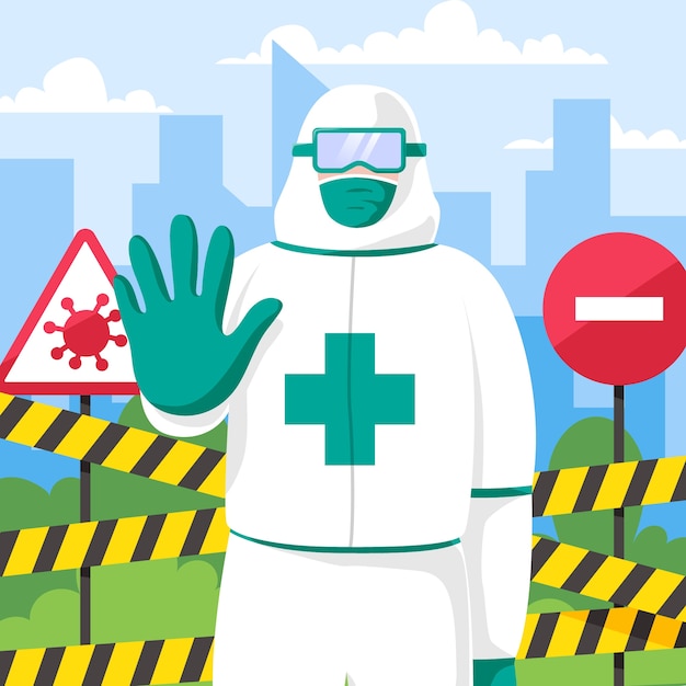 Concepto de cierre de borde de coronavirus