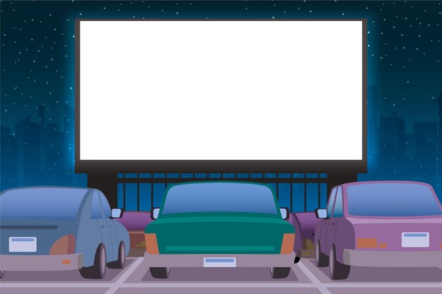 Concepto de cine autocine