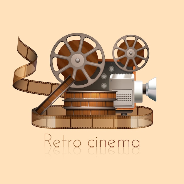 Vector gratuito concepto de cine retro