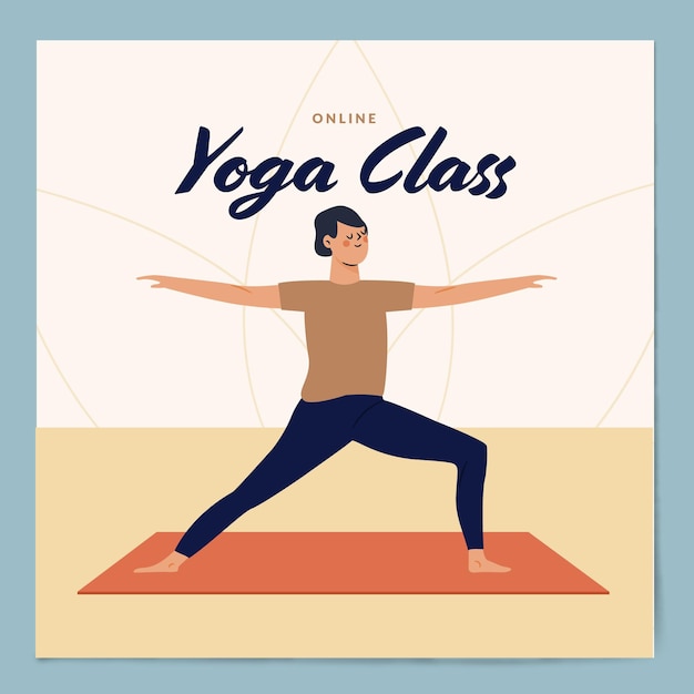 Vector gratuito concepto de clase de yoga en línea