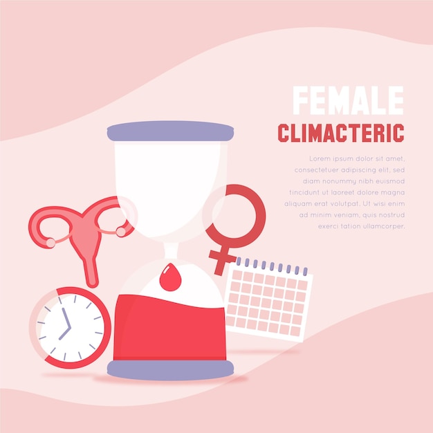 Vector gratuito concepto climatérico de las mujeres