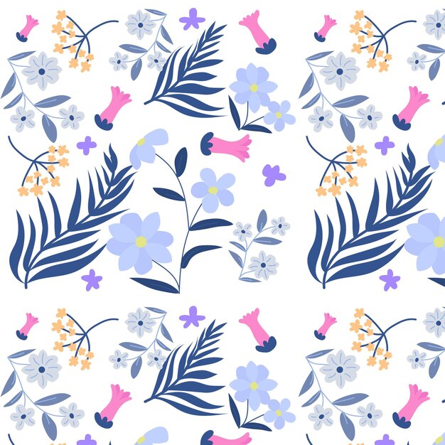 Concepto de colección de estampado floral
