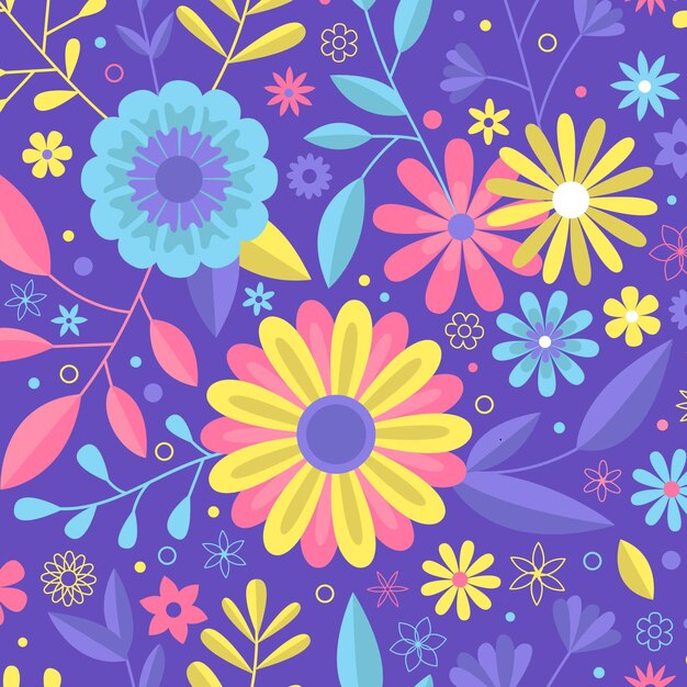 Concepto de colección de estampado floral