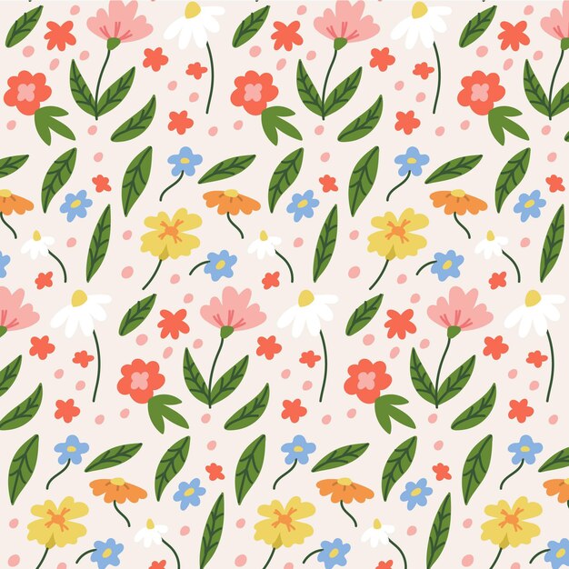 Concepto de colección de estampado floral