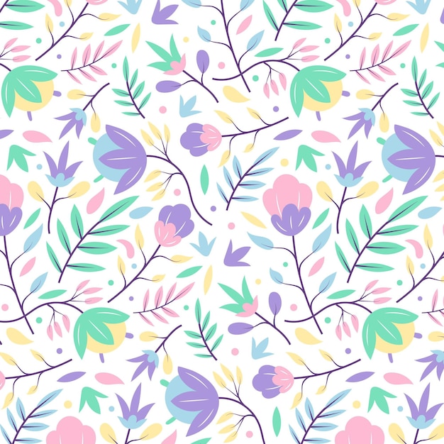 Concepto de colección de estampado floral