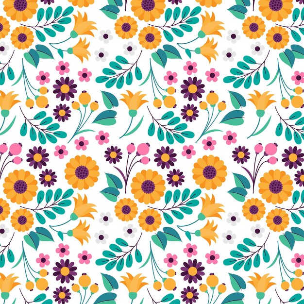 Concepto de colección de estampado floral