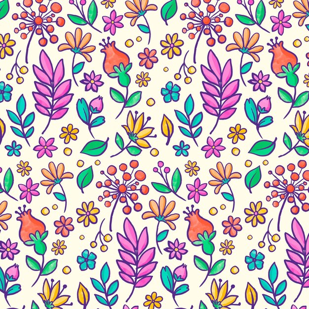 Concepto de colección de estampado floral