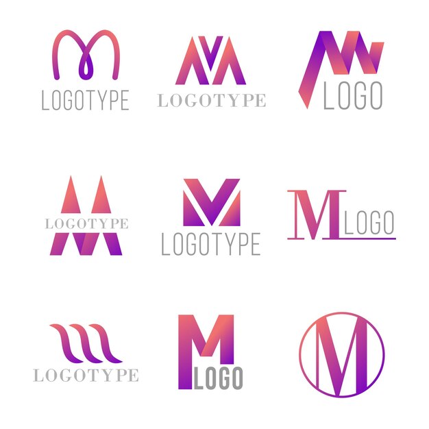 Plantilla De Logo De Letra Eme Vector Gratis