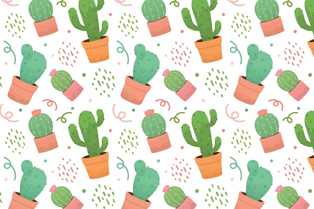 Concepto de colección de patrones de cactus