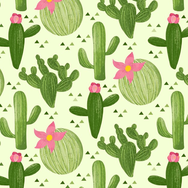 Concepto de colección de patrones de cactus