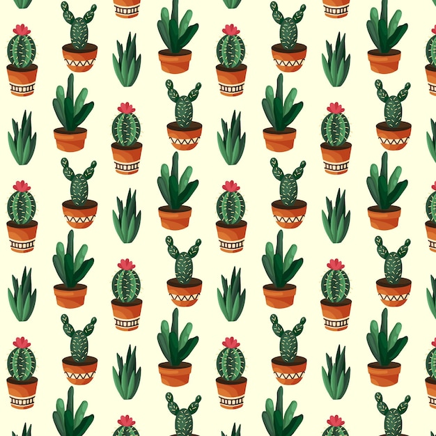 Concepto de colección de patrones de cactus