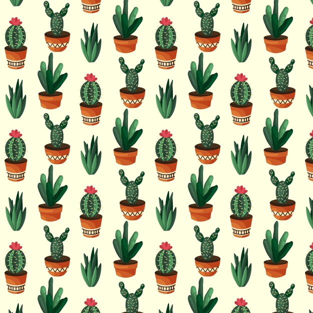 Concepto de colección de patrones de cactus