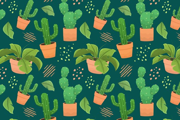 Concepto de colección de patrones de cactus