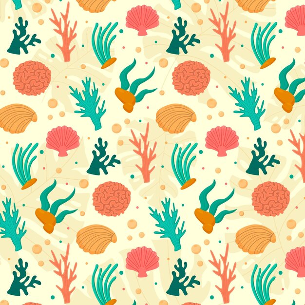 Concepto de colección de patrones de coral