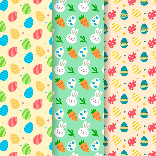 Concepto de colección de patrones del día de Pascua
