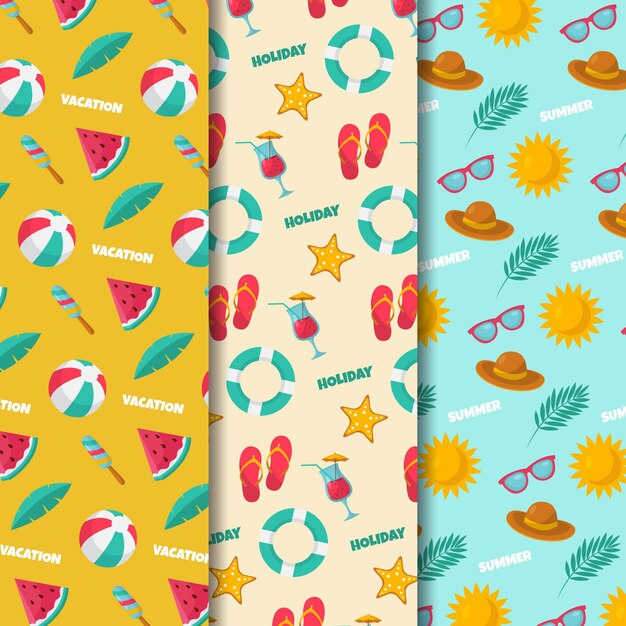 Concepto de colección de patrones de verano