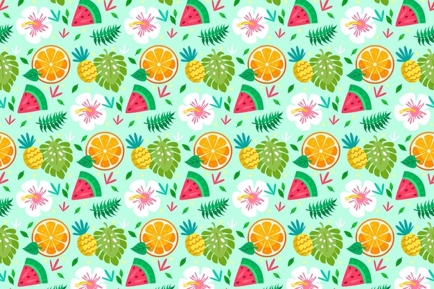 Concepto de colección de patrones de verano