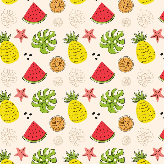 Concepto de colección de patrones de verano