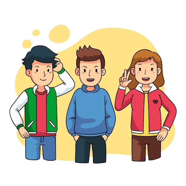 Concepto de colección de personas seguras