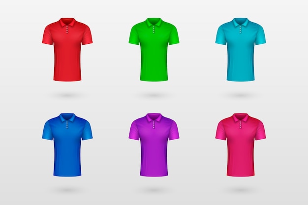 Vector gratuito concepto de colección de polos