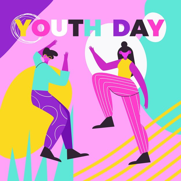 Concepto colorido del día de la juventud