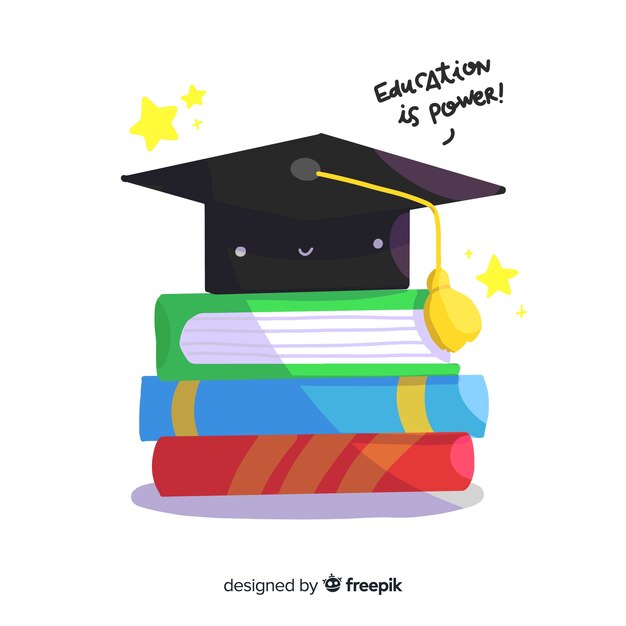 Concepto colorido de educación con diseño plano