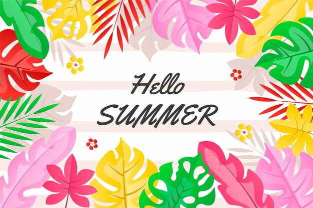 Concepto colorido de papel tapiz de verano