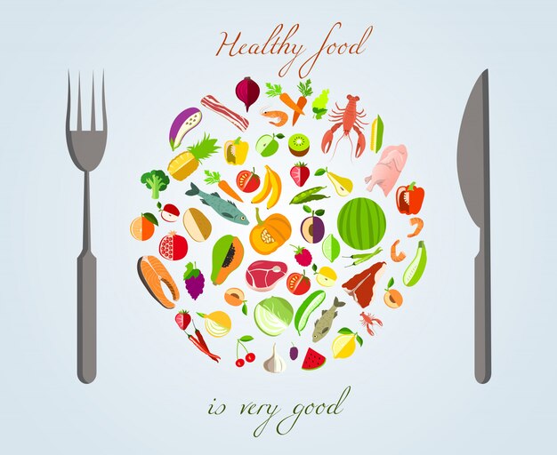 Concepto de comida sana