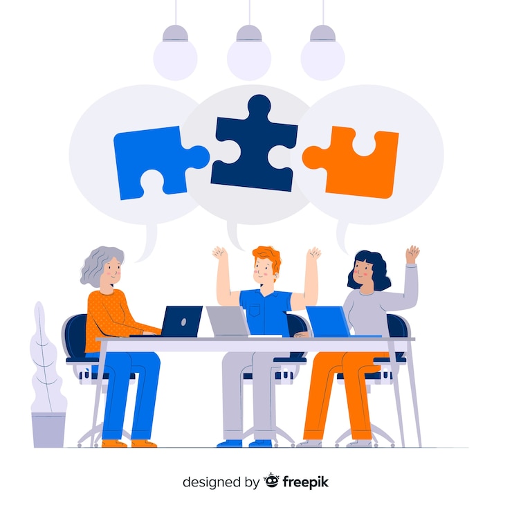 Vector gratuito concepto de compañeros de trabajo de la página de aterrizaje