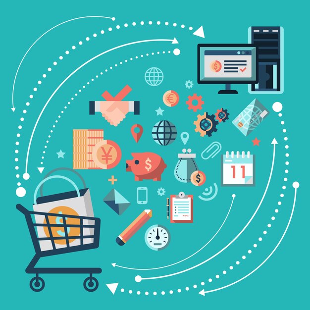 Concepto de compras en línea