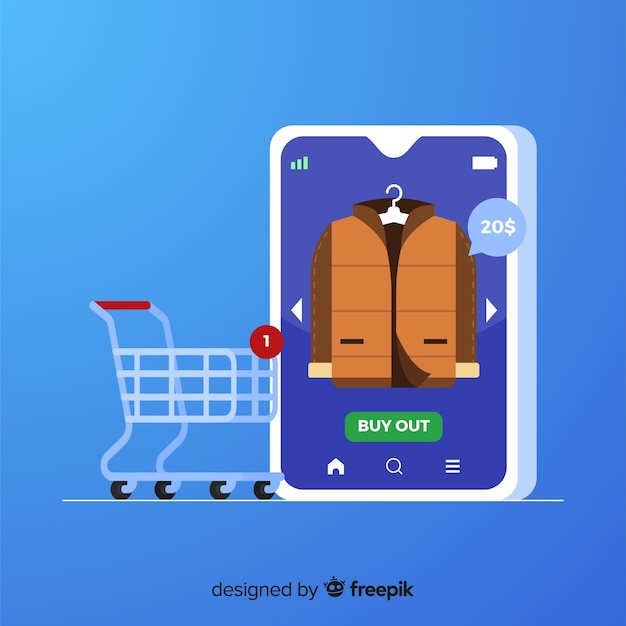 Vector gratuito concepto de compras online para landing page