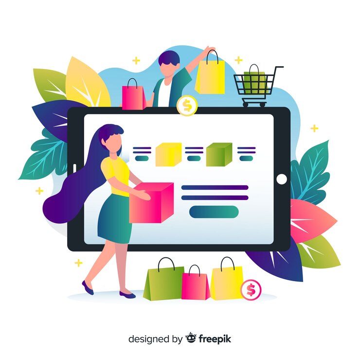 Vector gratuito concepto de compras online para landing page