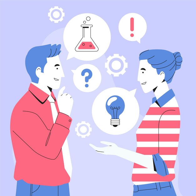 Concepto de comunicación empresarial dibujado a mano