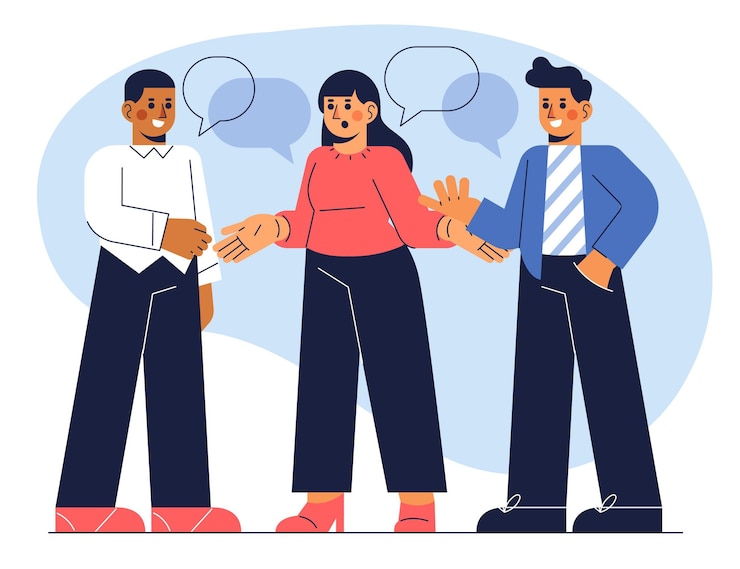 Vector gratuito concepto de comunicación empresarial dibujado a mano