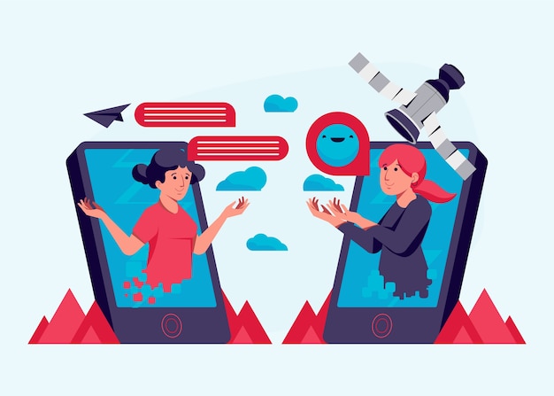 Concepto de comunicación empresarial dibujado a mano