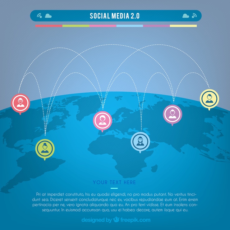 Vector gratuito concepto de comunicación internacional