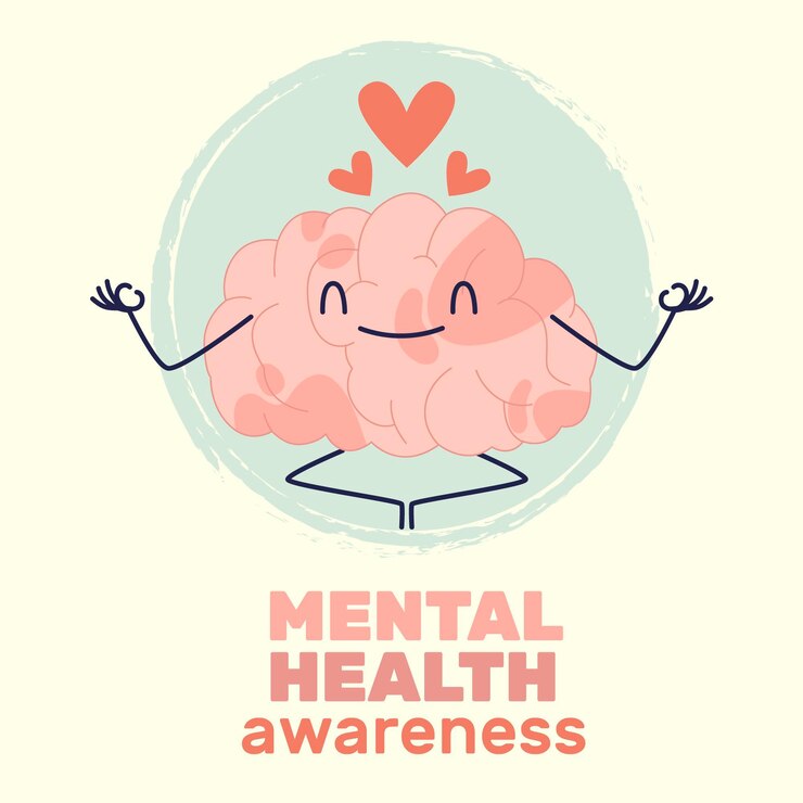 Vector gratuito concepto de concienciación sobre la salud mental