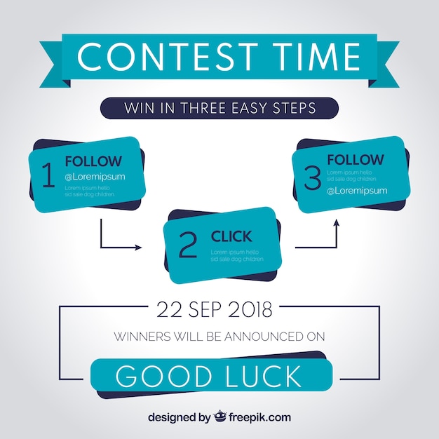 Concepto de concurso o regalo de redes sociales