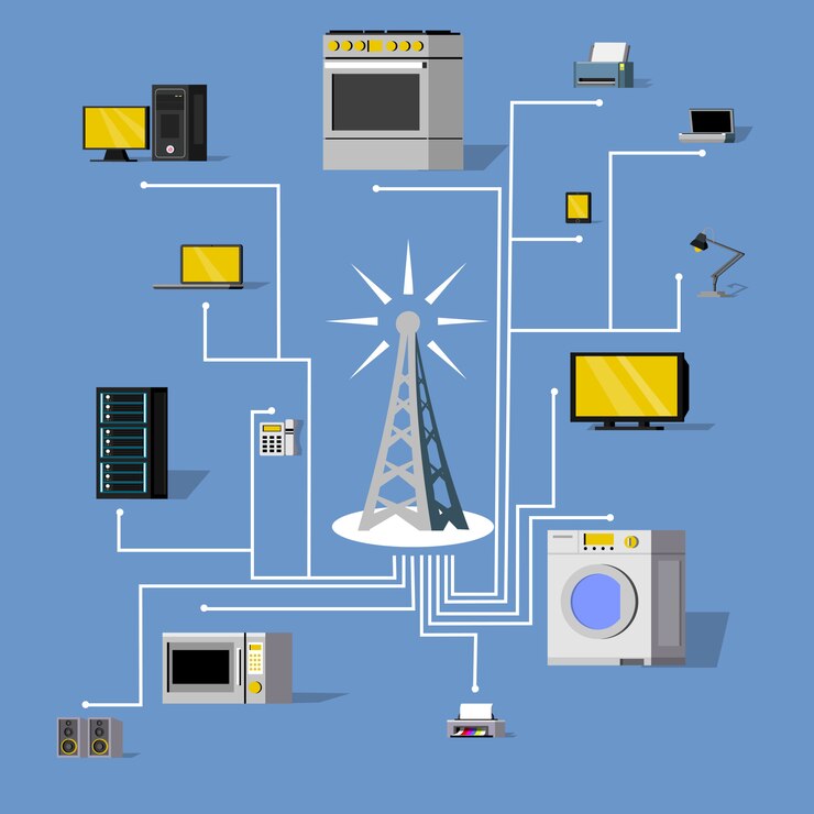 Vector gratuito concepto de conexión inalámbrica